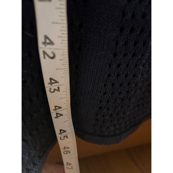 NWT-Worthington Womens Sleeveless Midi Sweater Dress Navy XS side slit slip - Picture 14 of 15